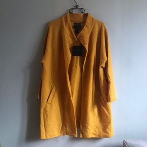 Cynthia Rowley Yellow Wool Coat